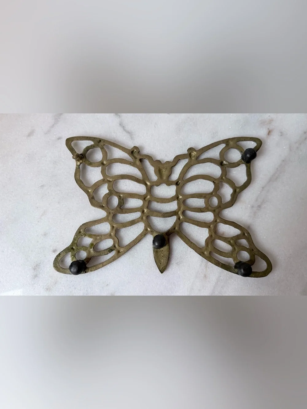 Brass Butterfly trivet. Vintage